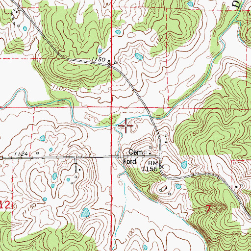 Topographic Map of Holt Creek, MO