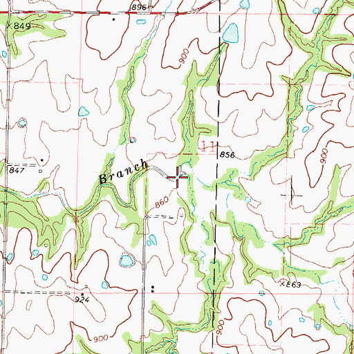 Topographic Map of Holtzclaw Creek, MO