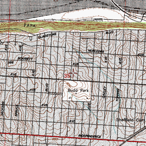 Topographic Map of Holy Cross Elementary School, MO