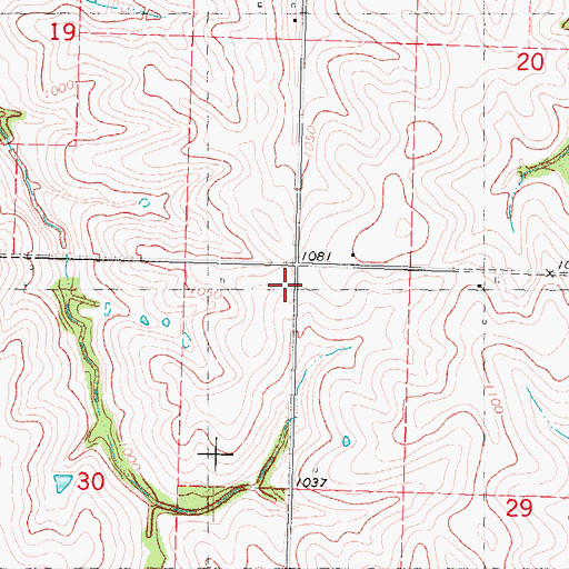 Topographic Map of Homer School (historical), MO