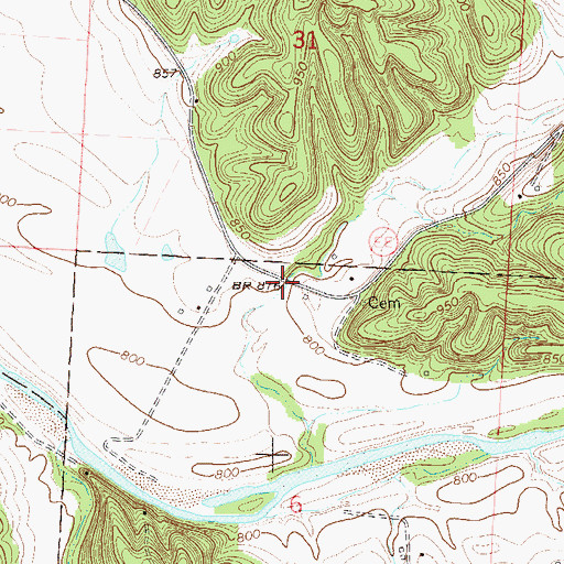 Topographic Map of Honey Lake Hollow, MO