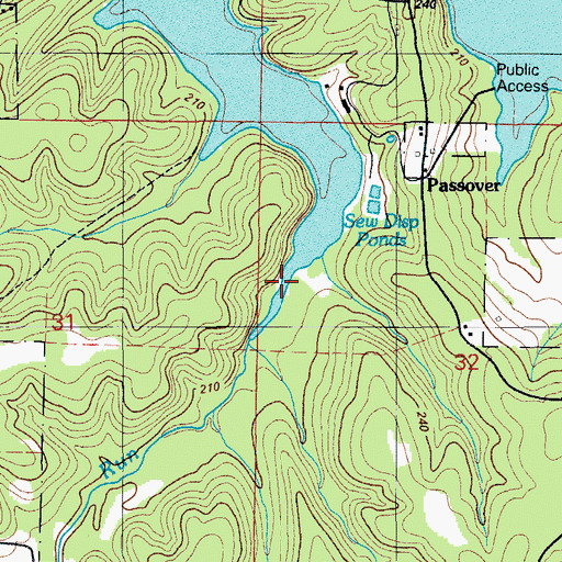 Topographic Map of Honey Run, MO
