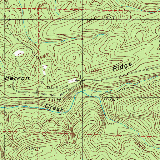 Topographic Map of Herron Ridge, AR