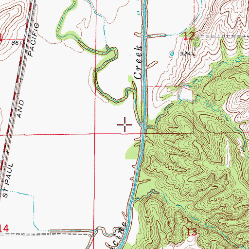 Topographic Map of Hooton Creek, MO