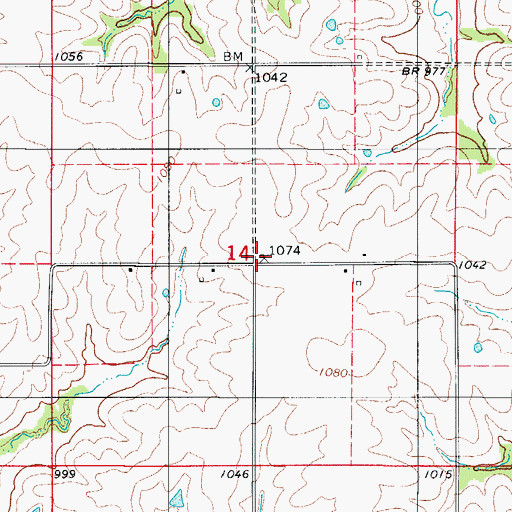 Topographic Map of Hope Chapel (historical), MO
