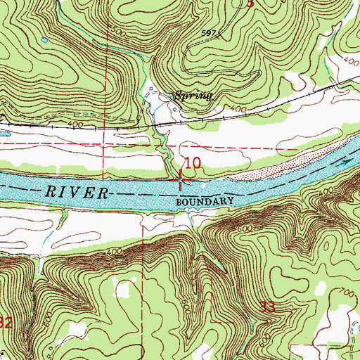 Topographic Map of Herrons Creek, AR