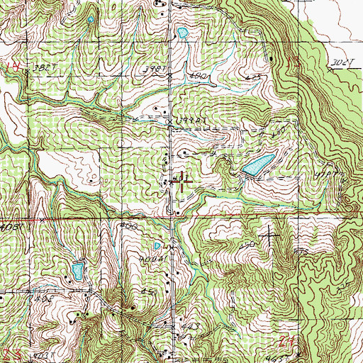 Topographic Map of Hopkins School (historical), MO