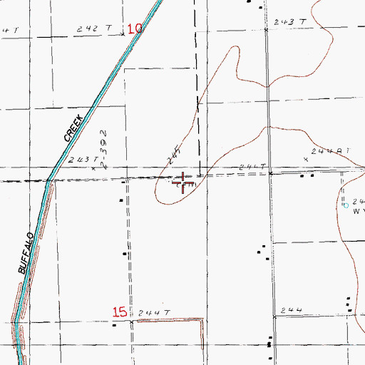 Topographic Map of Horners Cemetery, MO