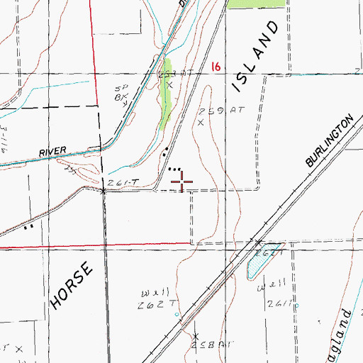 Topographic Map of Horse Island, MO