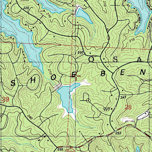 Topographic Map of Horseshoe Bend, MO