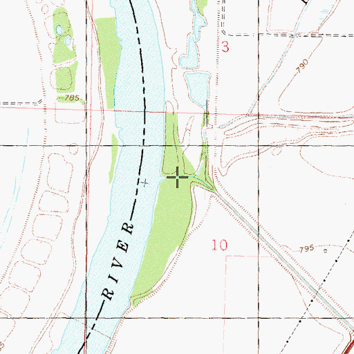 Topographic Map of Horseshoe Slough, MO