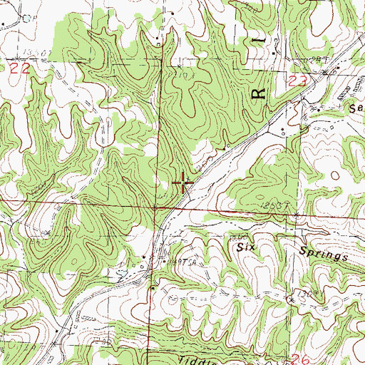 Topographic Map of Horton School (historical), MO