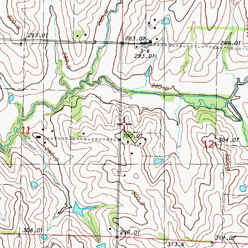 Topographic Map of Housman School (historical), MO
