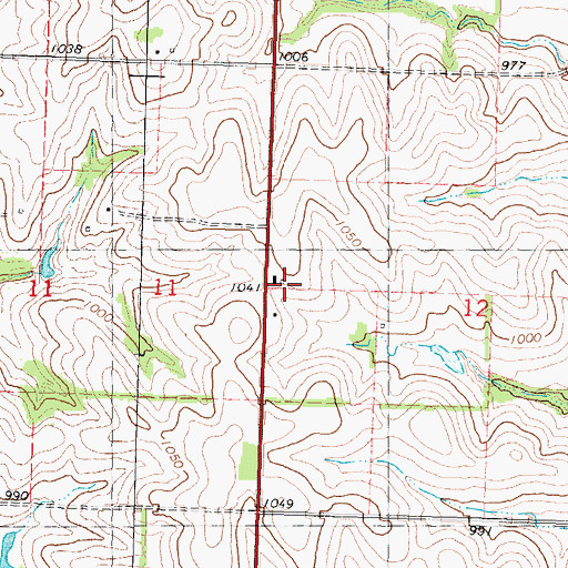 Topographic Map of Houston School, MO