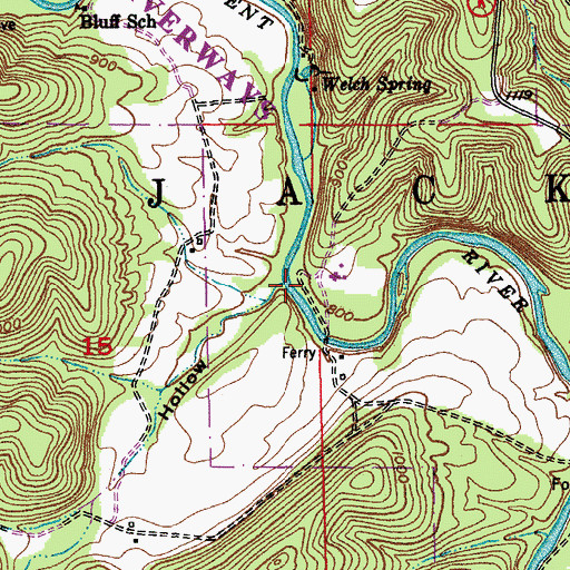 Topographic Map of Howell Hollow, MO