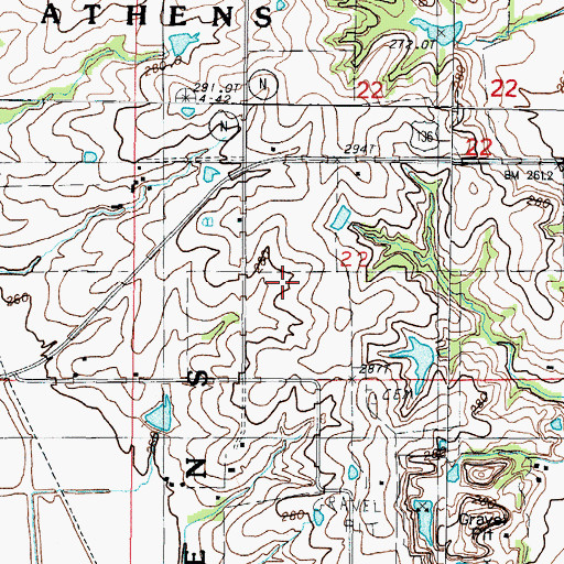 Topographic Map of Howell School (historical), MO