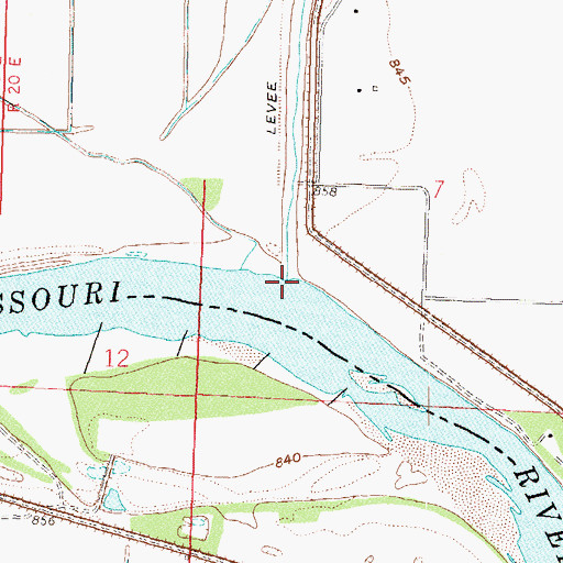 Topographic Map of Howley Branch, MO