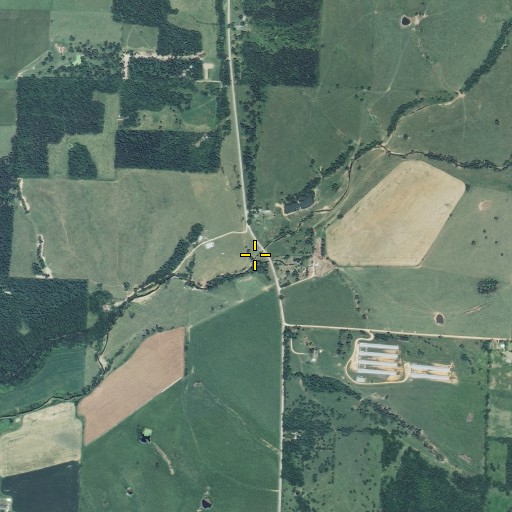 Aerial/Satellite Image of Huffman Branch, MO
