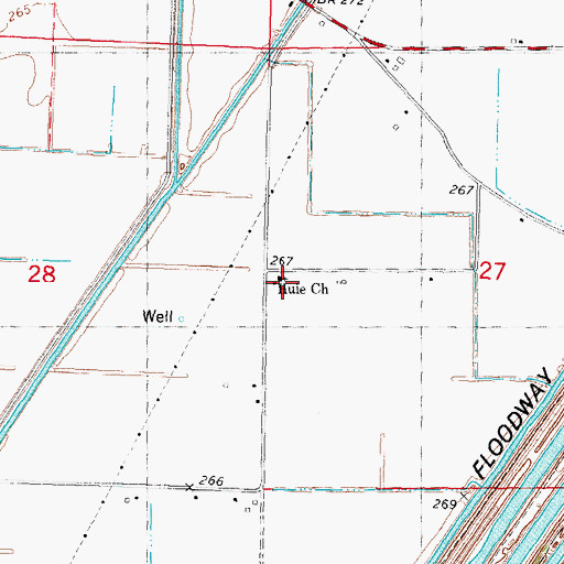 Topographic Map of Huie Church, MO