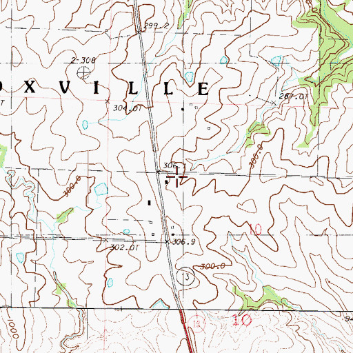 Topographic Map of Hunt School (historical), MO