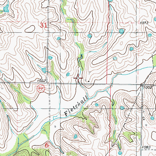 Topographic Map of Hunt School, MO