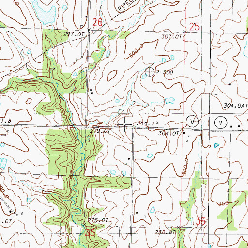 Topographic Map of Hunter School (historical), MO