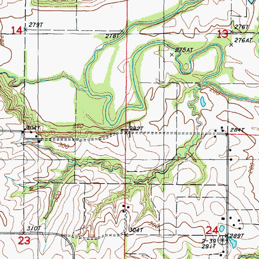 Topographic Map of Hurst School, MO