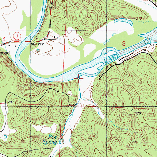 Topographic Map of Husson Hollow, MO