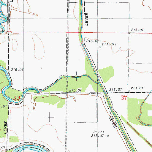 Topographic Map of Indian Branch, MO