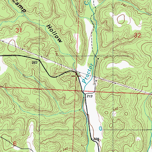 Topographic Map of Indian Camp Hollow, MO