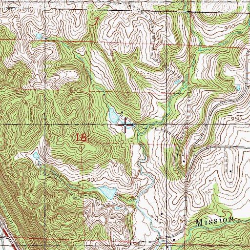 Topographic Map of Indian Mound Lakes, MO
