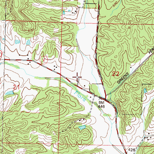 Topographic Map of Iona School, MO