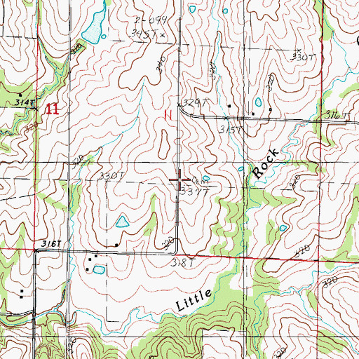 Topographic Map of Isabell Church (historical), MO