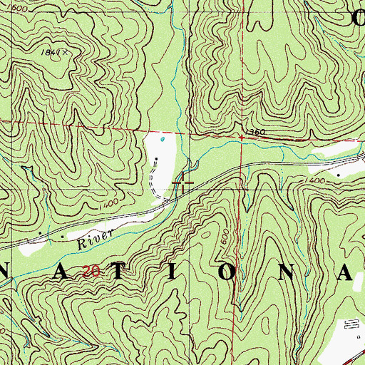 Topographic Map of Hignite Hollow, AR