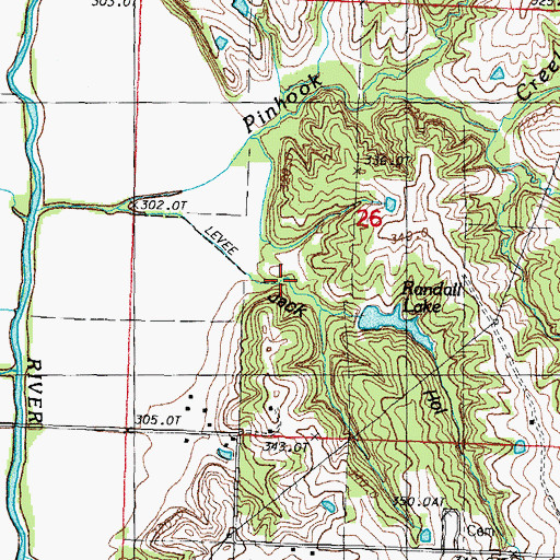 Topographic Map of Jack Hollow, MO