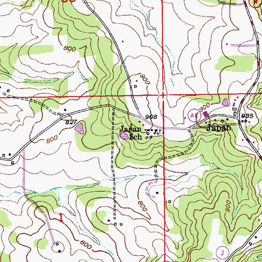 Topographic Map of Japan School, MO