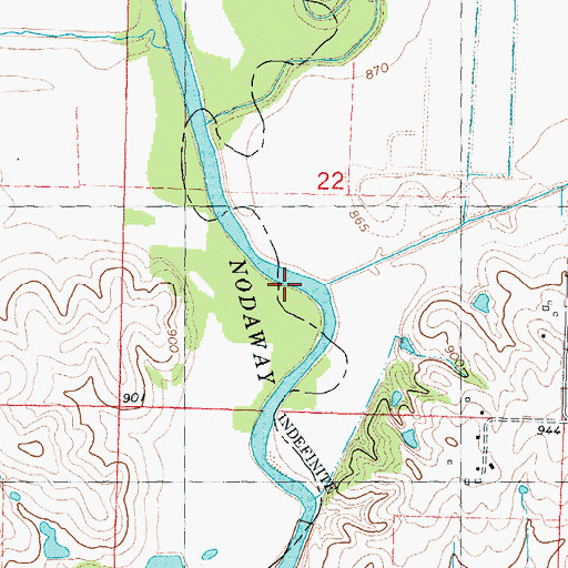 Topographic Map of Jenkins Creek, MO
