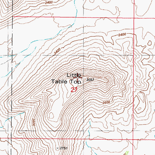 Topographic Map of Little Table Top, AZ