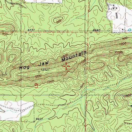 Topographic Map of Hog Jaw Mountain, AR