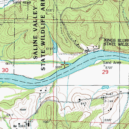 Topographic Map of Jim Henry Creek, MO