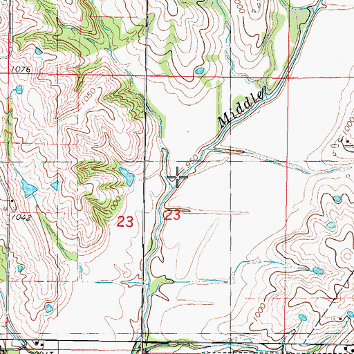 Topographic Map of Joes Branch, MO