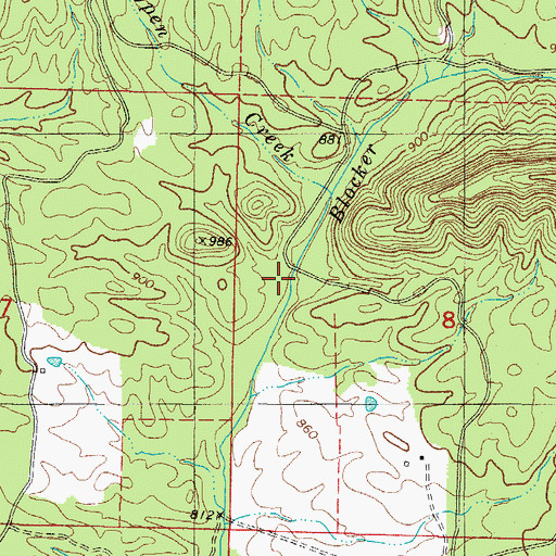 Topographic Map of Hogpen Creek, AR