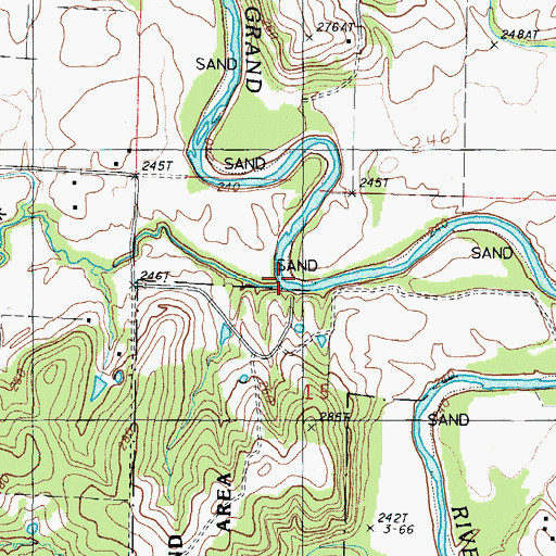 Topographic Map of Jolly Creek, MO