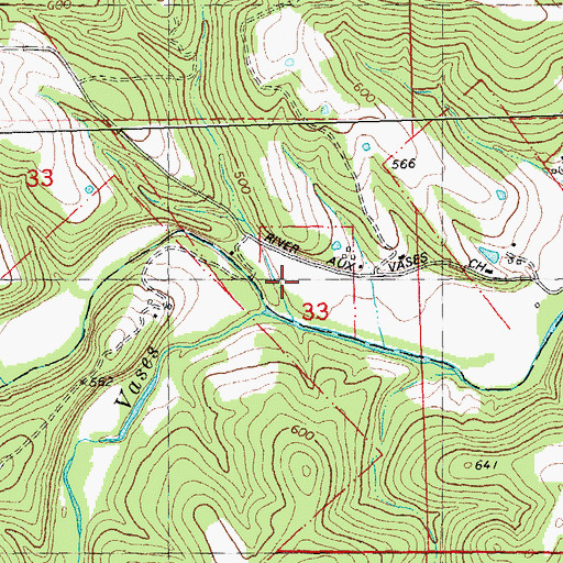 Topographic Map of Jonca Creek, MO