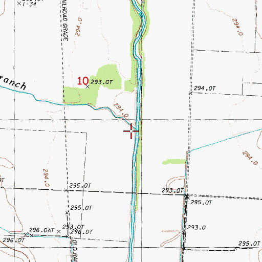 Topographic Map of Jones Branch, MO