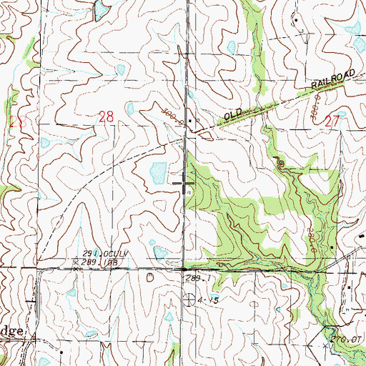 Topographic Map of Jones School, MO