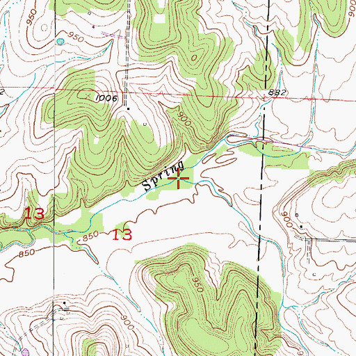 Topographic Map of Jump Off Creek, MO