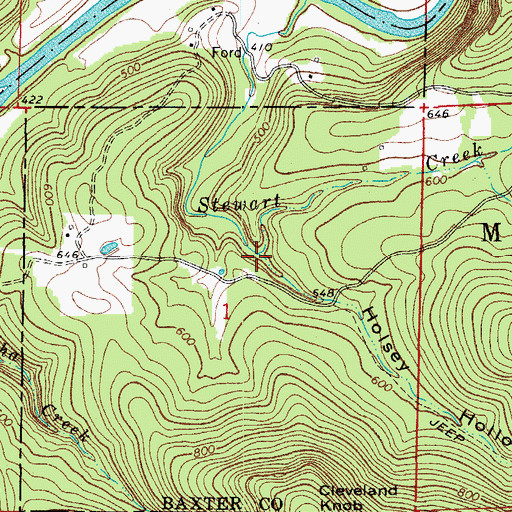 Topographic Map of Holsey Hollow, AR