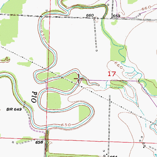 Topographic Map of Kelley Branch, MO