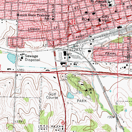 Topographic Map of Kelly Creek, MO